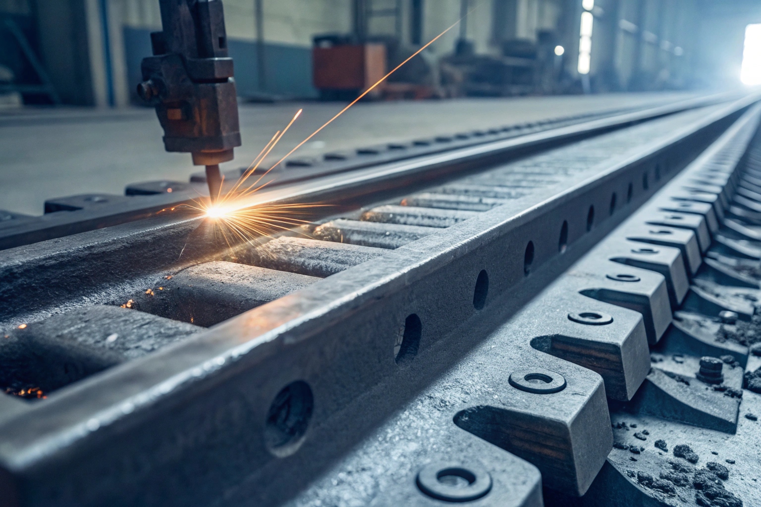 Dingtai quality control inspector checking track shoe assembly codes