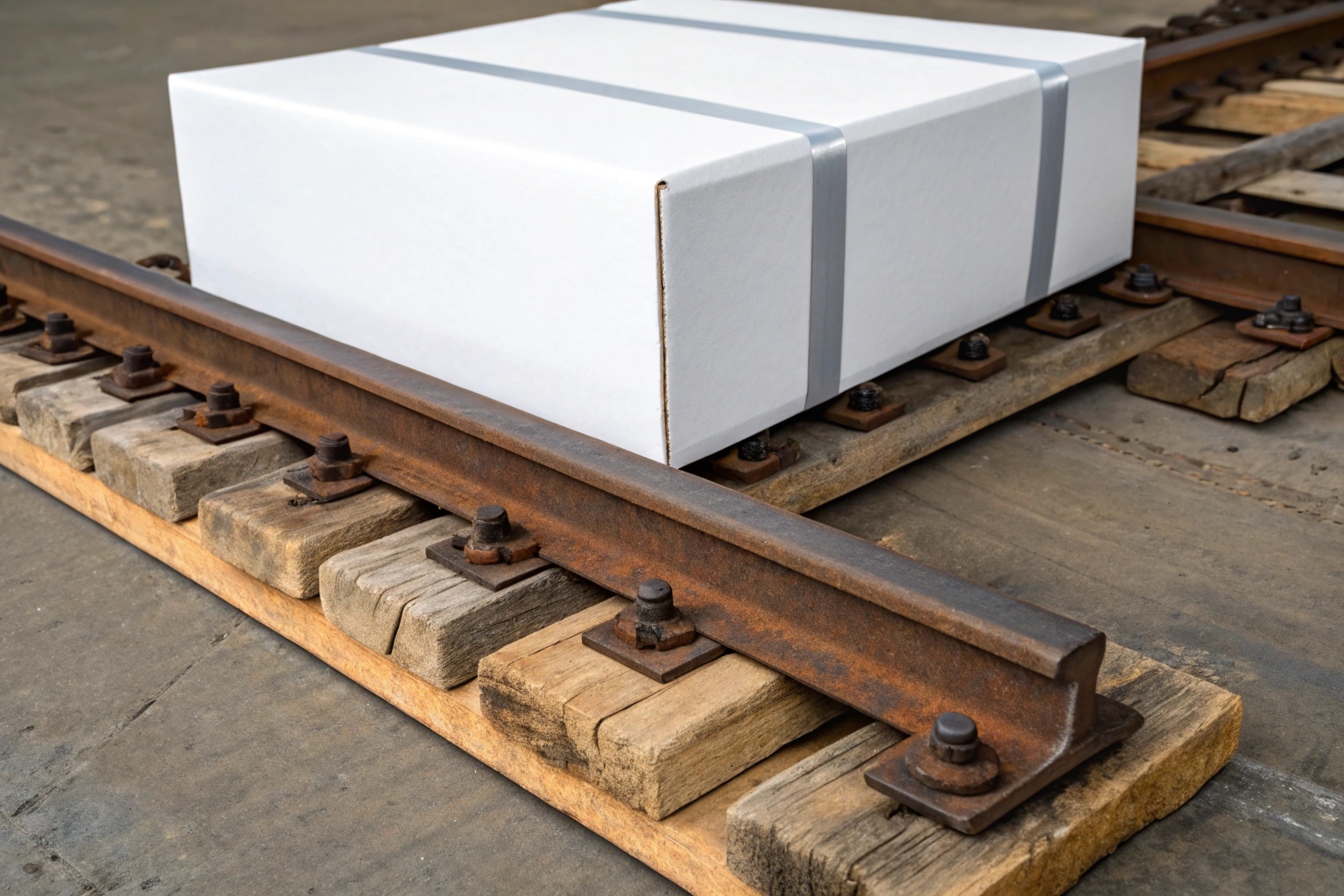 Custom label on excavator track shoe assembly packaging