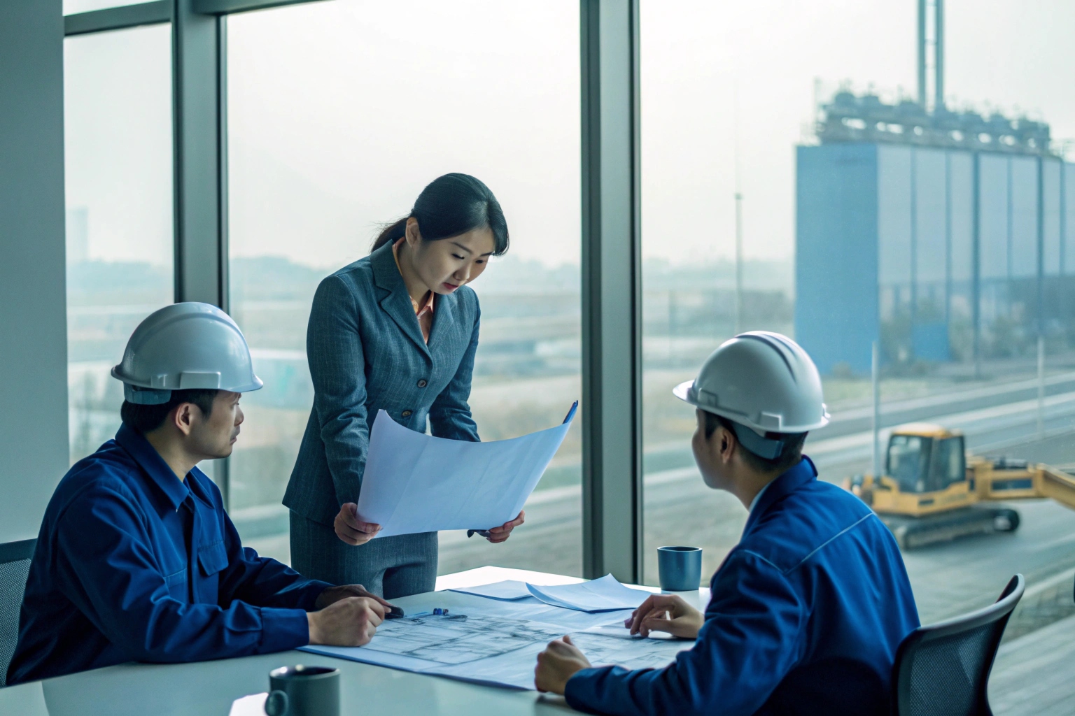 Grace communicating with technical team