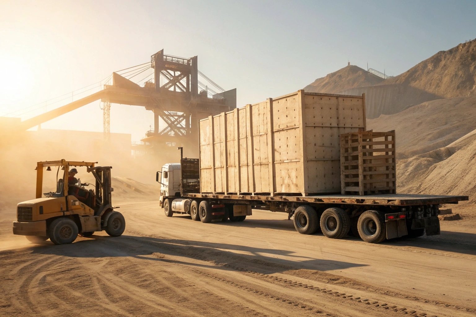 Shipping containers stacked at a port