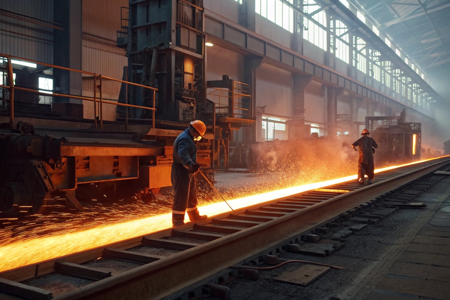 Industrial heat treatment furnace for track parts