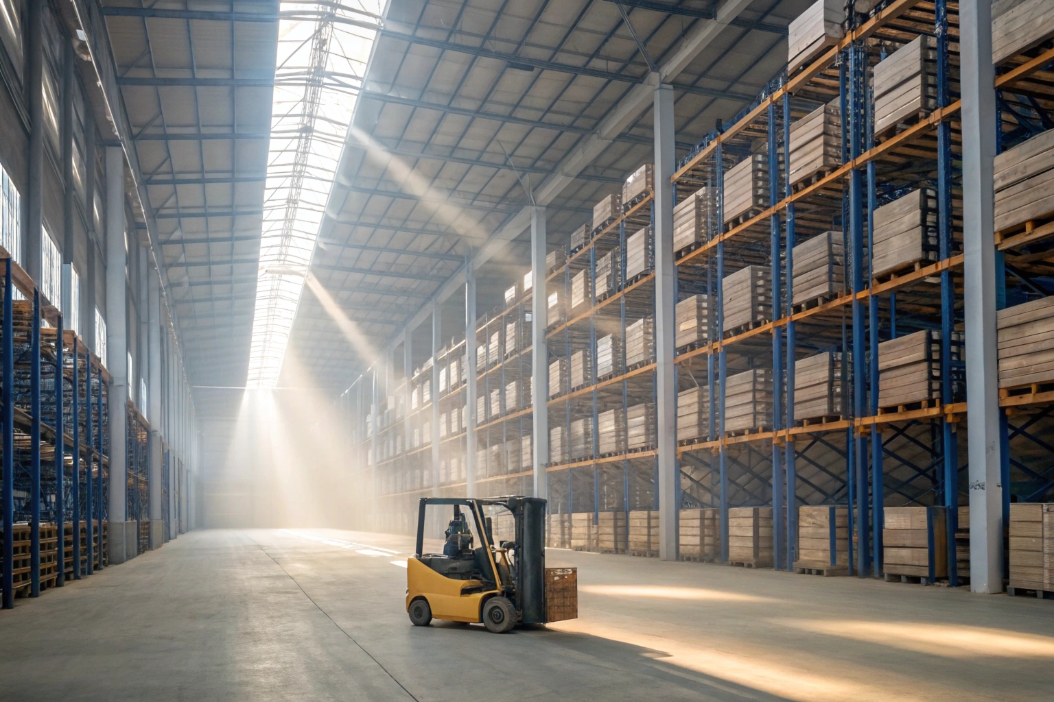 Warehouse worker preparing replacement parts