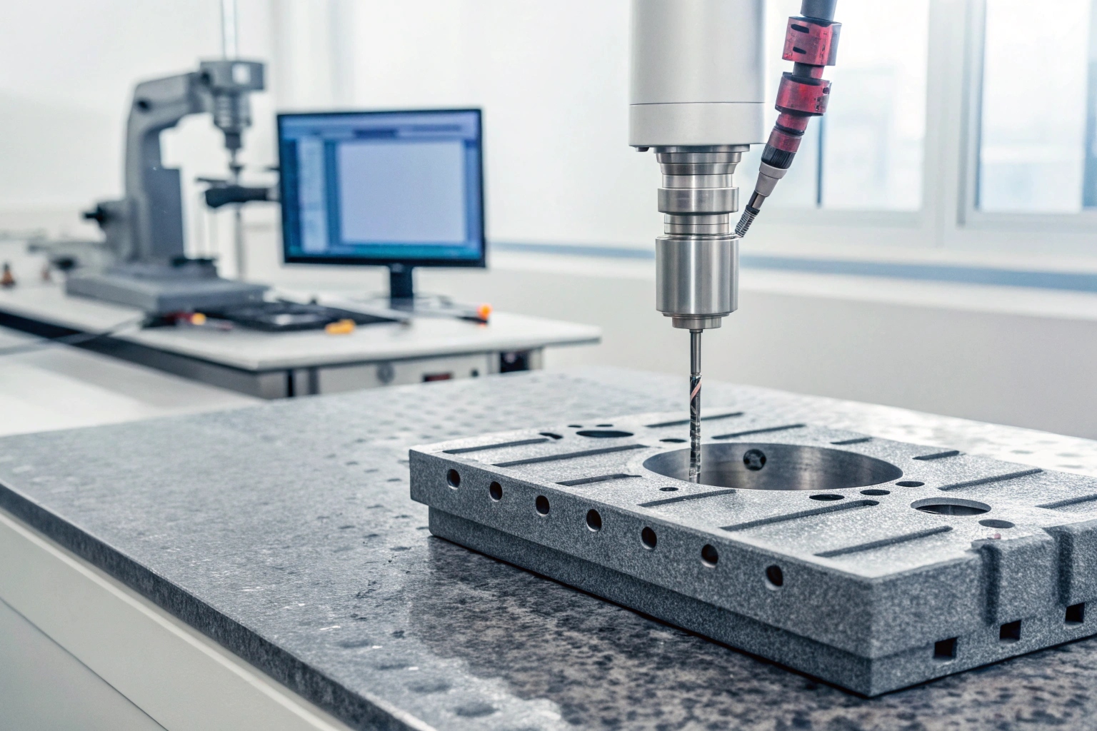 CNC drilling machine operation on track shoe production line