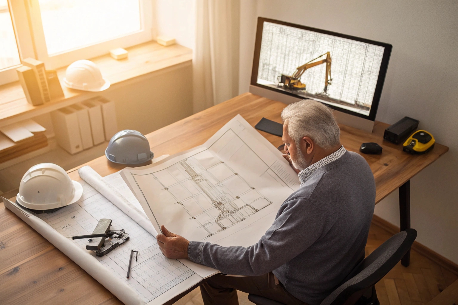 Staff working on quote at computer