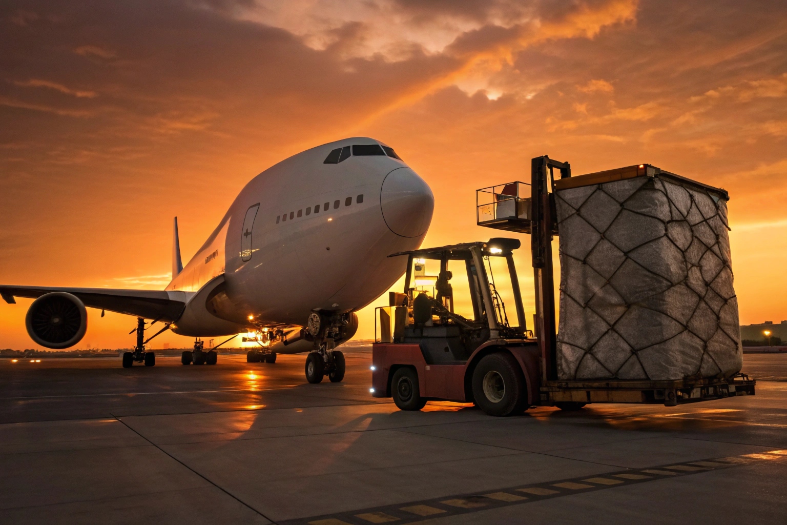 Air freight logistics for heavy machinery parts replacement