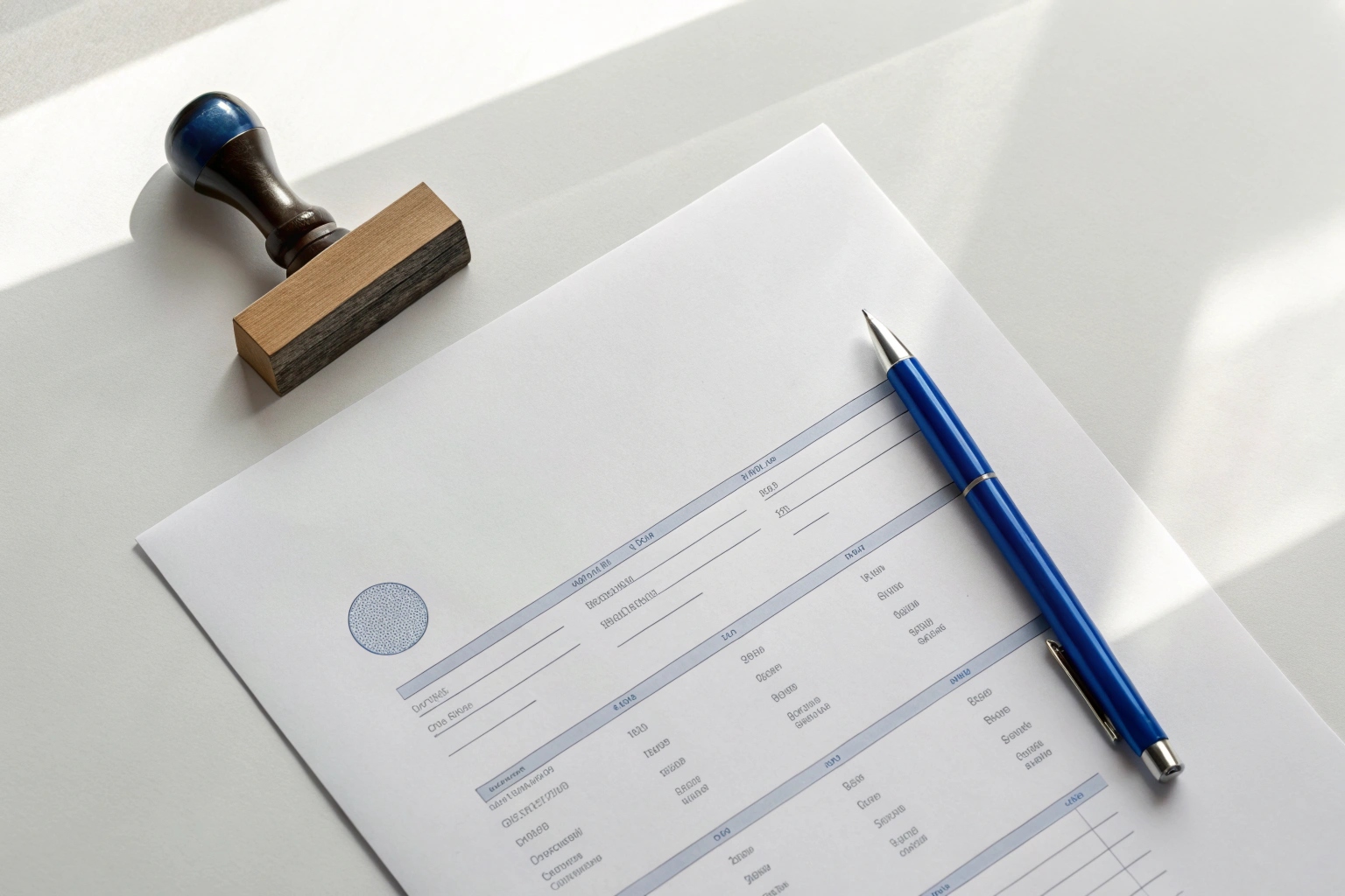 Customs broker reviewing detailed commercial invoice