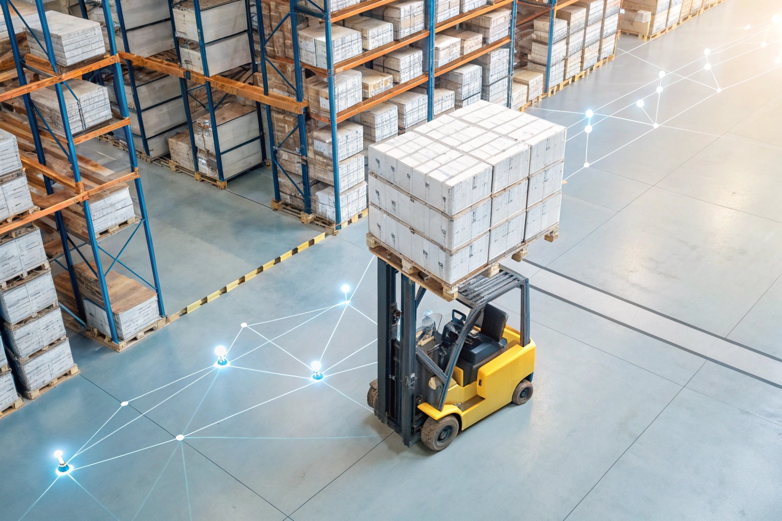 warehouse worker scanning label