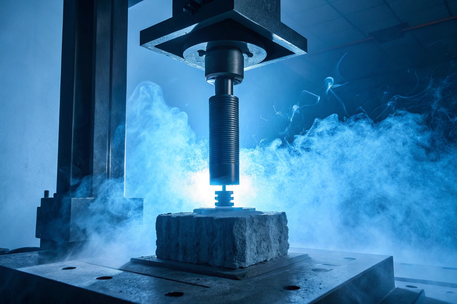 technician conducting wear test in laboratory